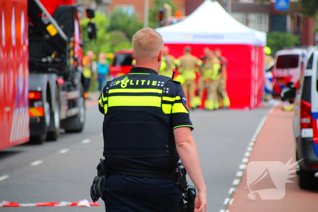 Ongeval tussen fietser en vrachtwagen