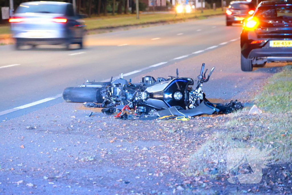 Motorrijder gewond bij ongeval