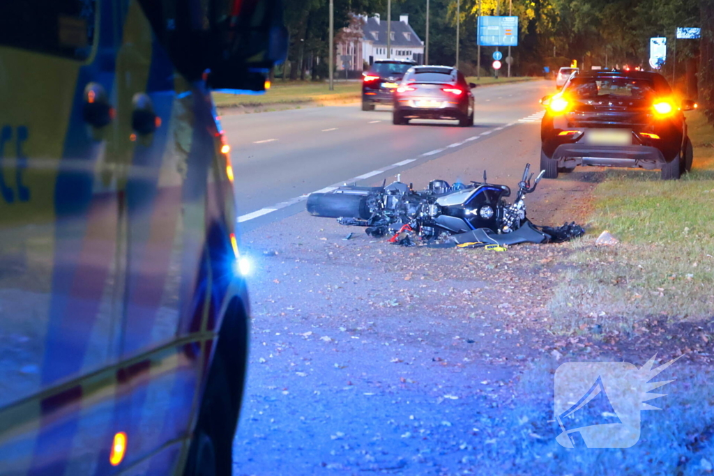 Motorrijder gewond bij ongeval