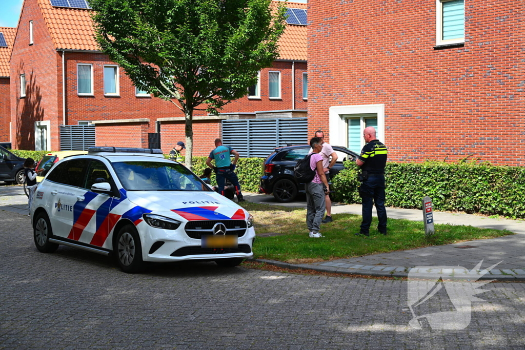 Automobilist botst tegen woning