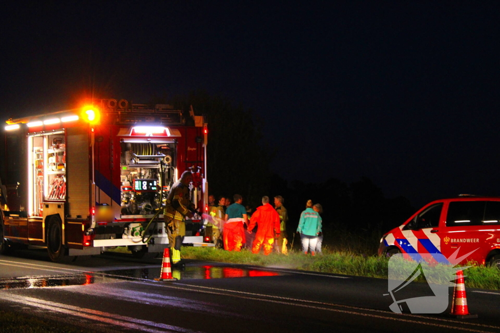 Fiets bij sloot zorgt inzet hulpdiensten