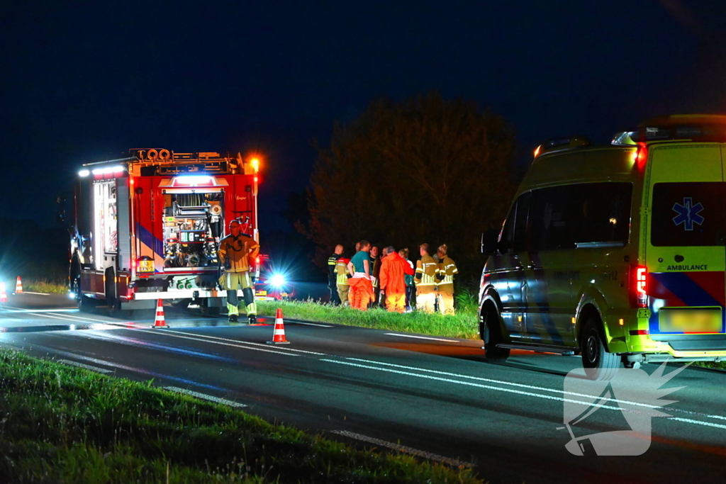 Fiets bij sloot zorgt inzet hulpdiensten
