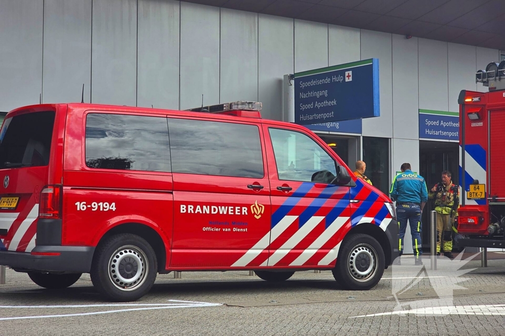 Spoedinzet bij ziekenhuisbrand