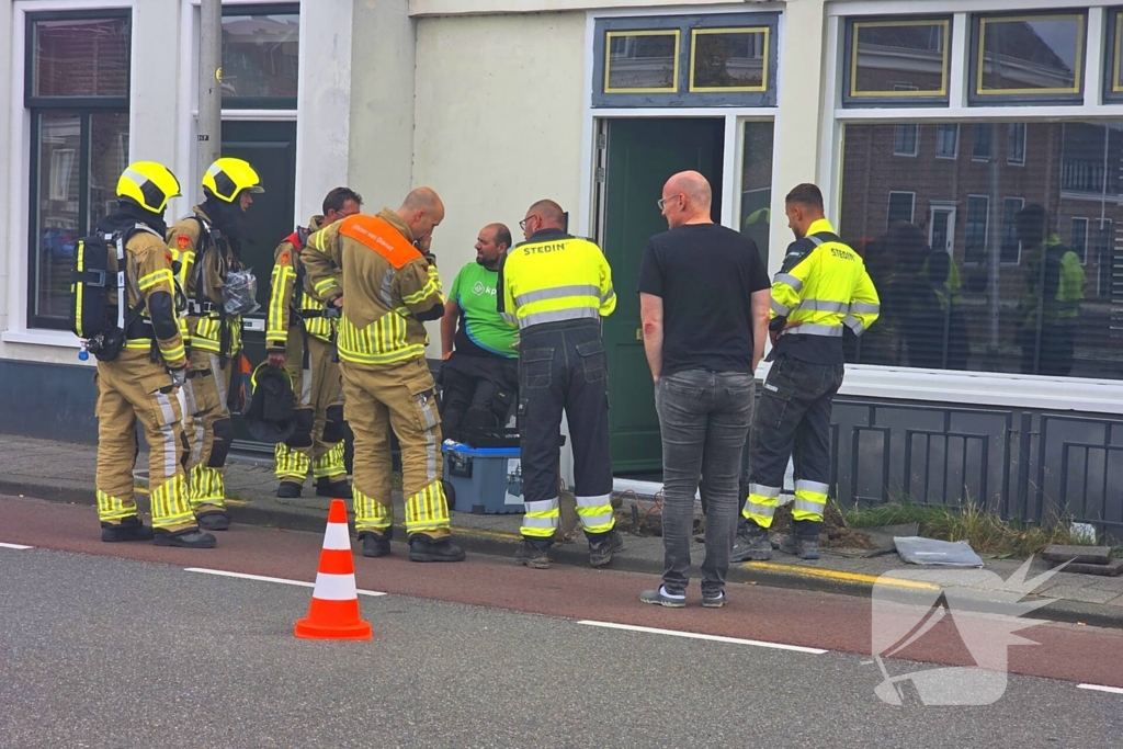 Gaslek ontdekt door werkzaamheden