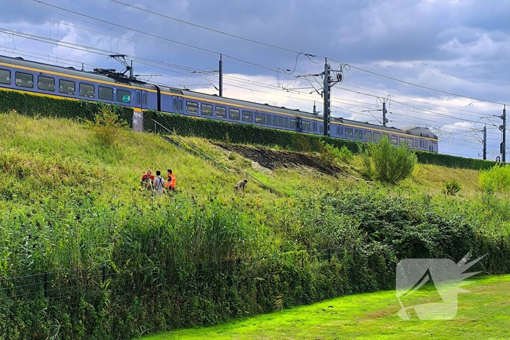 Brand naast spoor brengt inzet brandweer