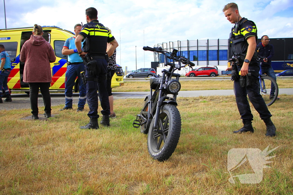 Fatbiker en fietser botsen op elkaar