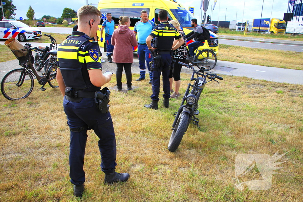Fatbiker en fietser botsen op elkaar
