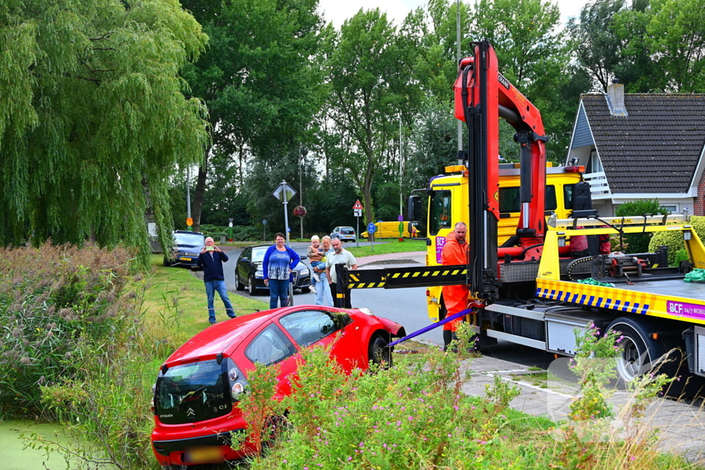 Berging na ongeval met voertuig te water