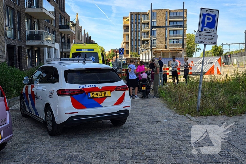 Botsing tussen scooterrijder en fietser