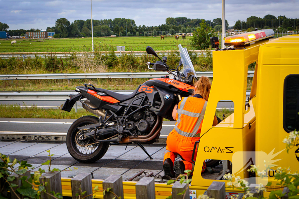Ongeval met motorrijder zonder gewonden