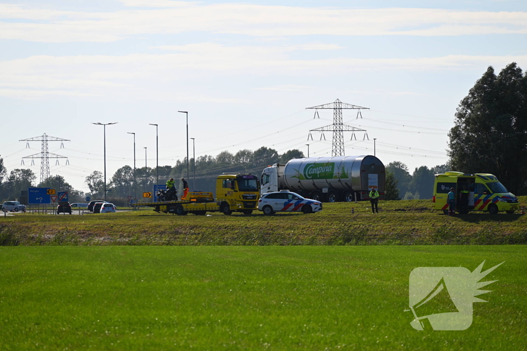 Motorrijder gewond bij ongeval
