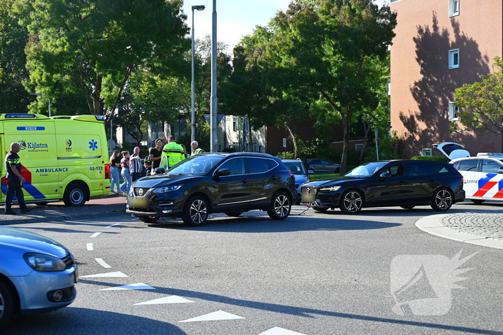 Kettingbotsing met drie voertuigen