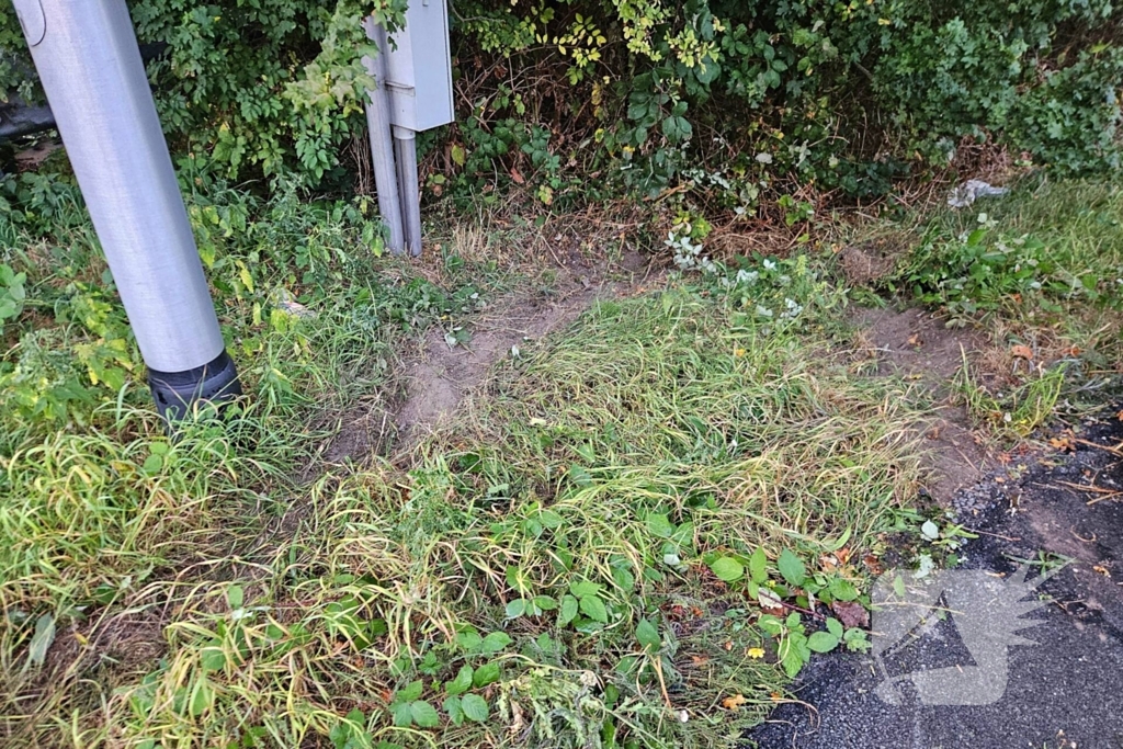 Bestuurder mist bocht en belandt in bosschage