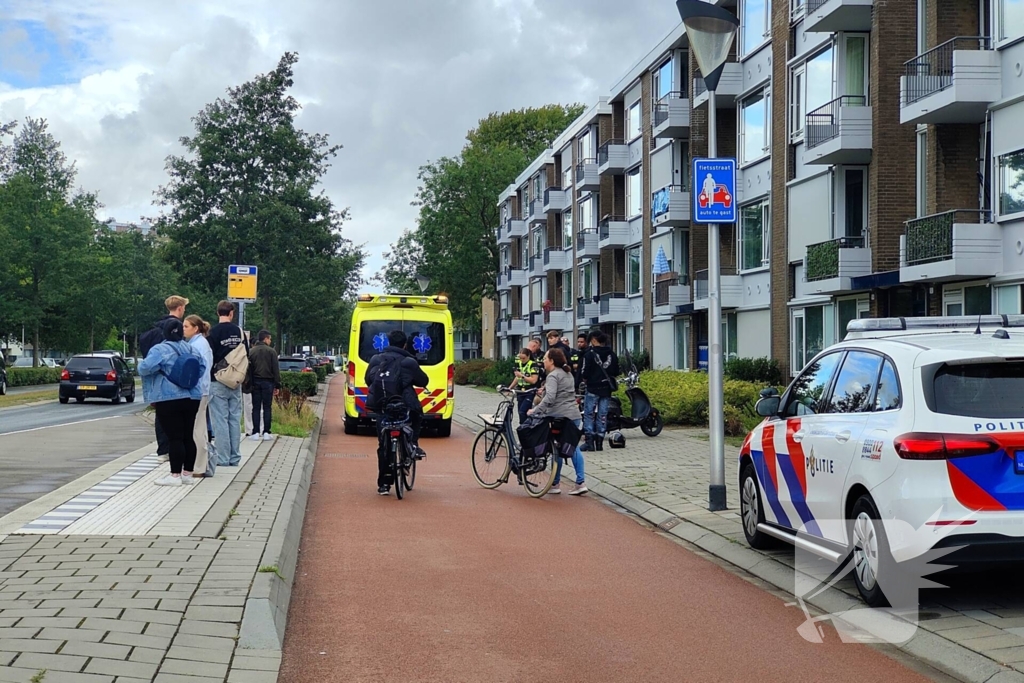 Botsing tussen scooter en voetganger