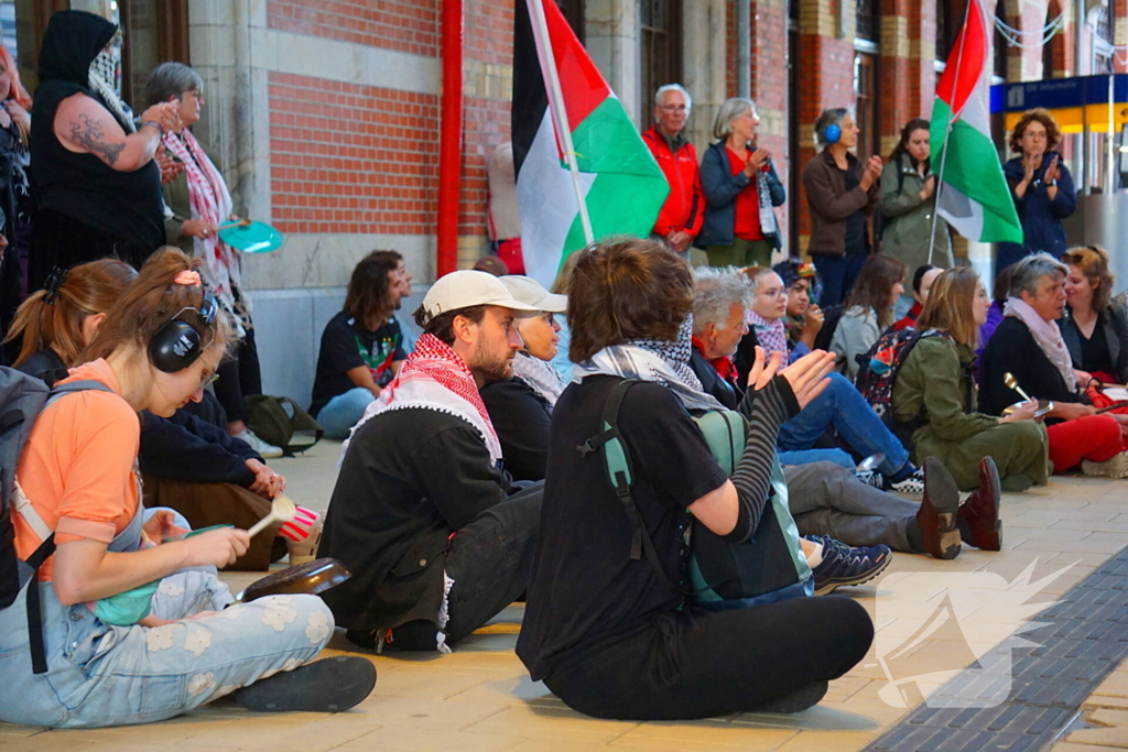 Flinke groep Pro-Palestijnse demonstranten op station