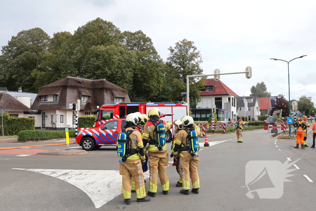 Gaslekkage na graafwerkzaamheden zorgt voor spoedinterventie