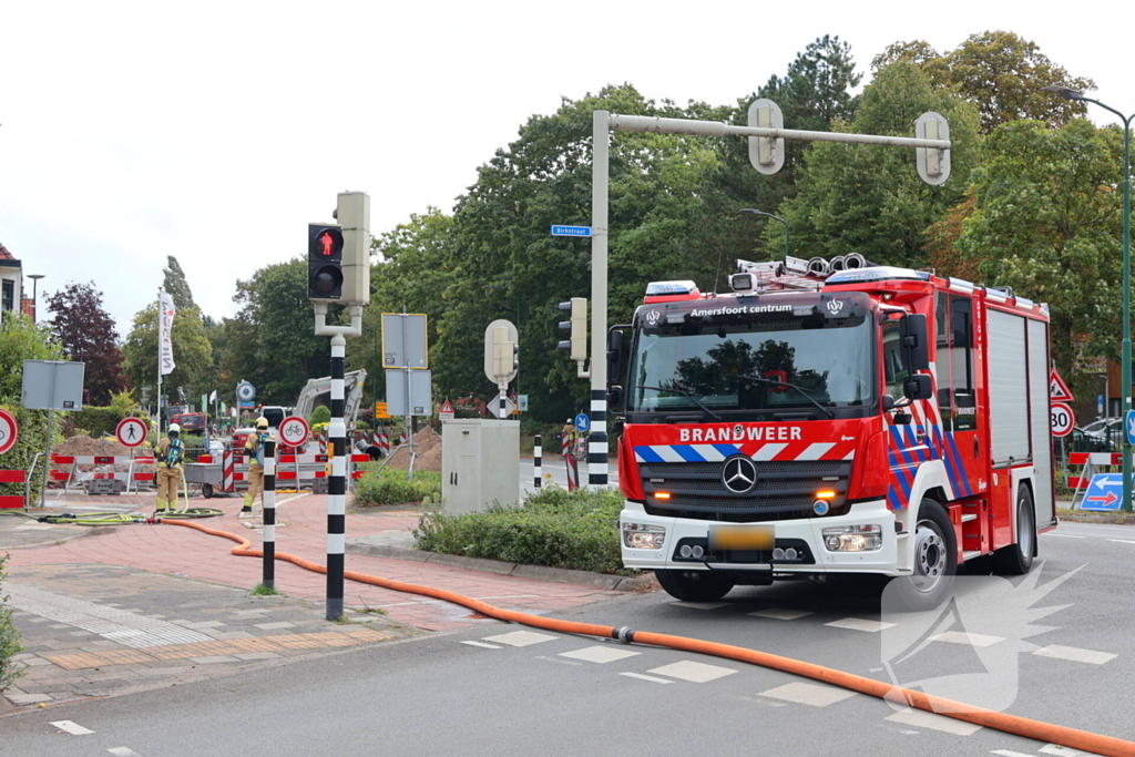 Gaslekkage na graafwerkzaamheden zorgt voor spoedinterventie