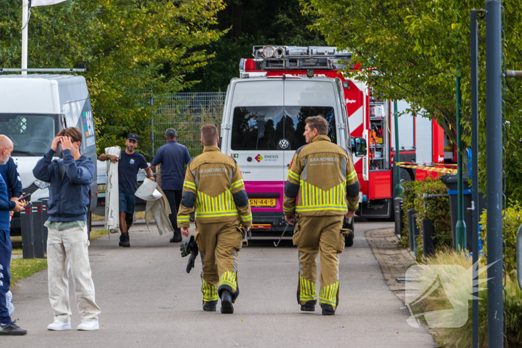 Brandweer in actie bij lekkage
