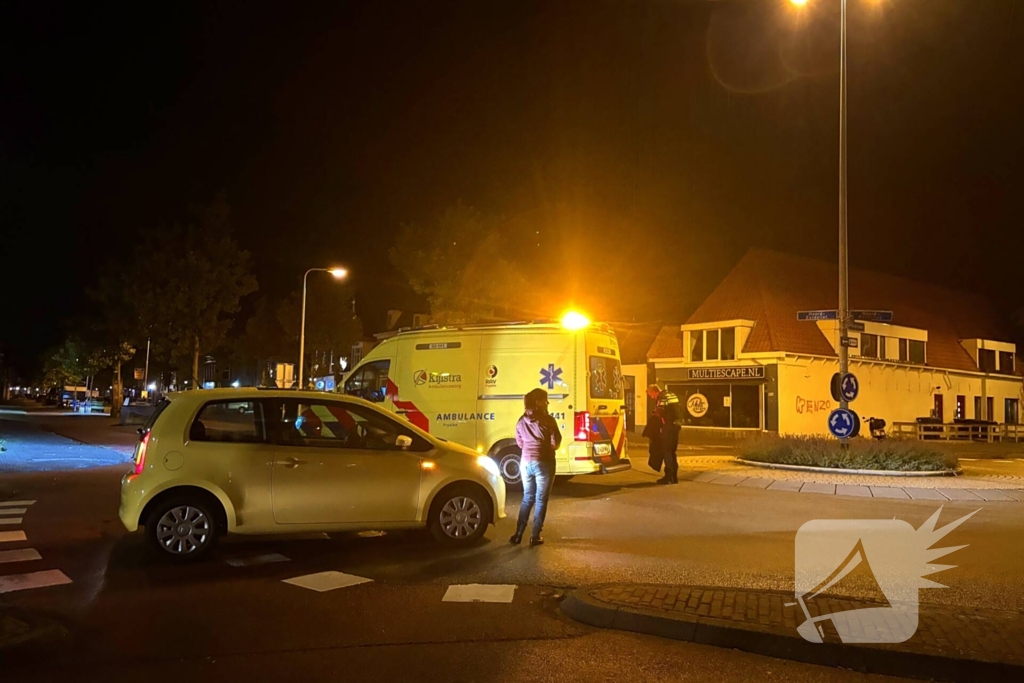 Fietser aangereden op rotonde