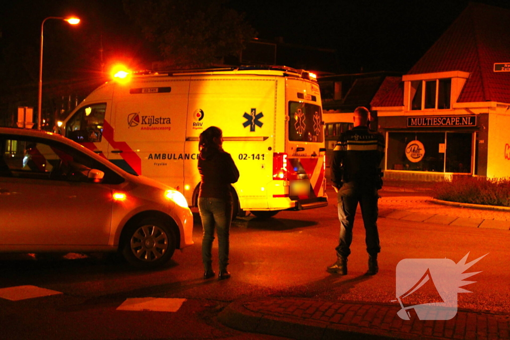 Fietser aangereden op rotonde