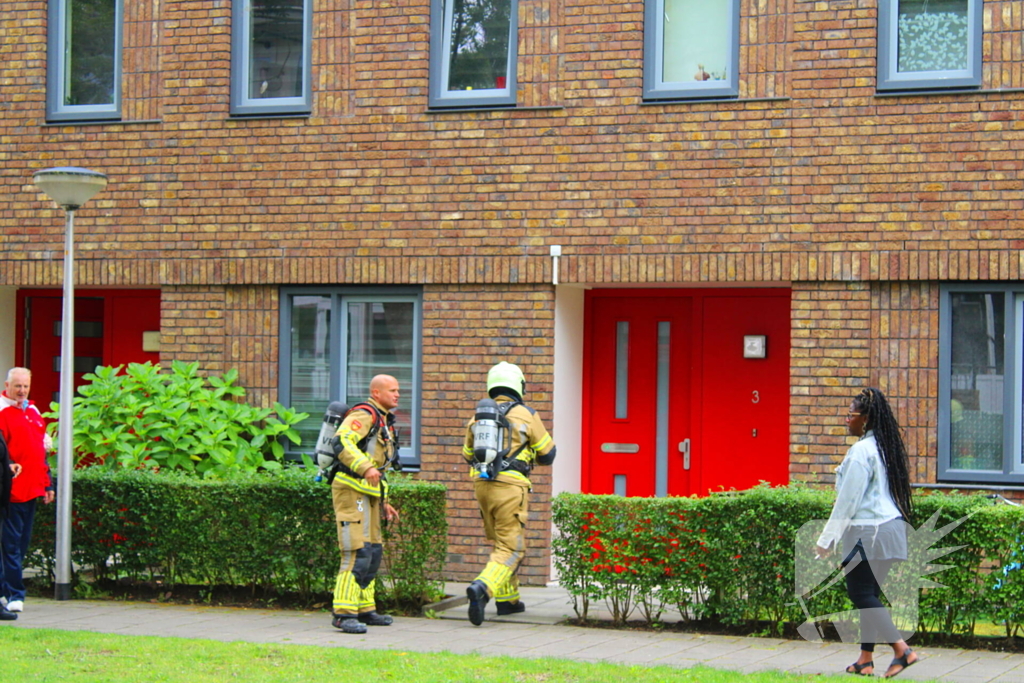 Rookontwikkeling door pan op het vuur