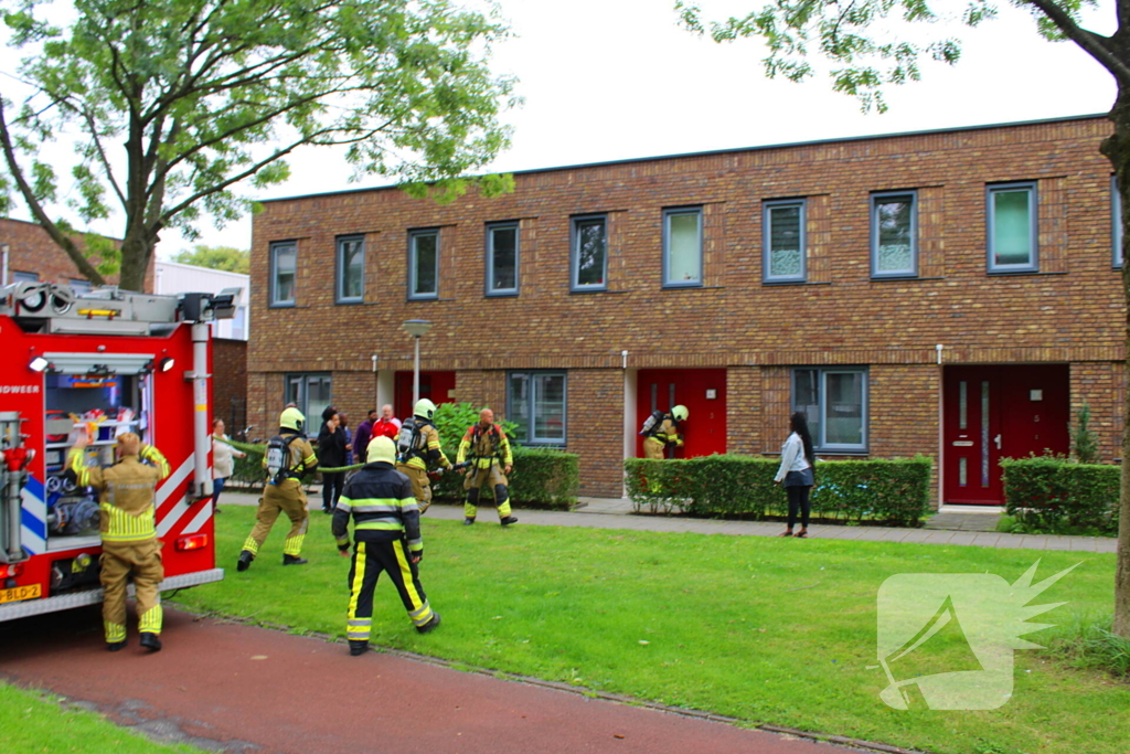 Rookontwikkeling door pan op het vuur