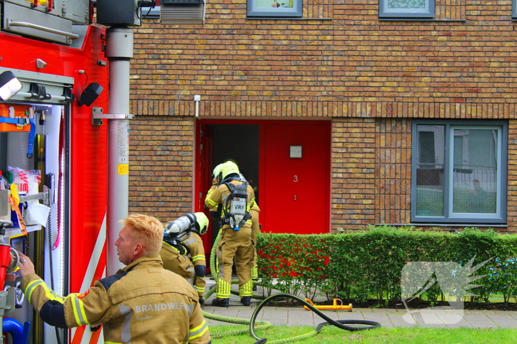 Rookontwikkeling door pan op het vuur