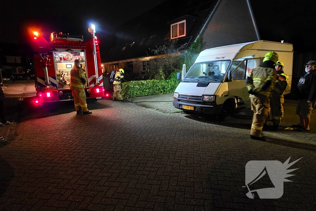 Brand in camper snel onder controle