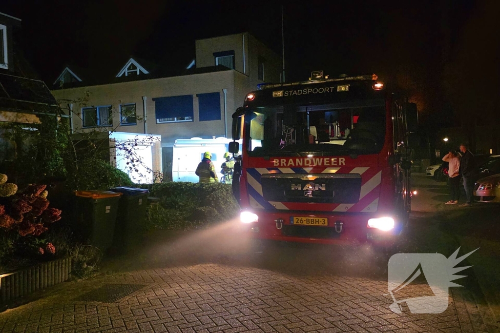Brand in camper snel onder controle