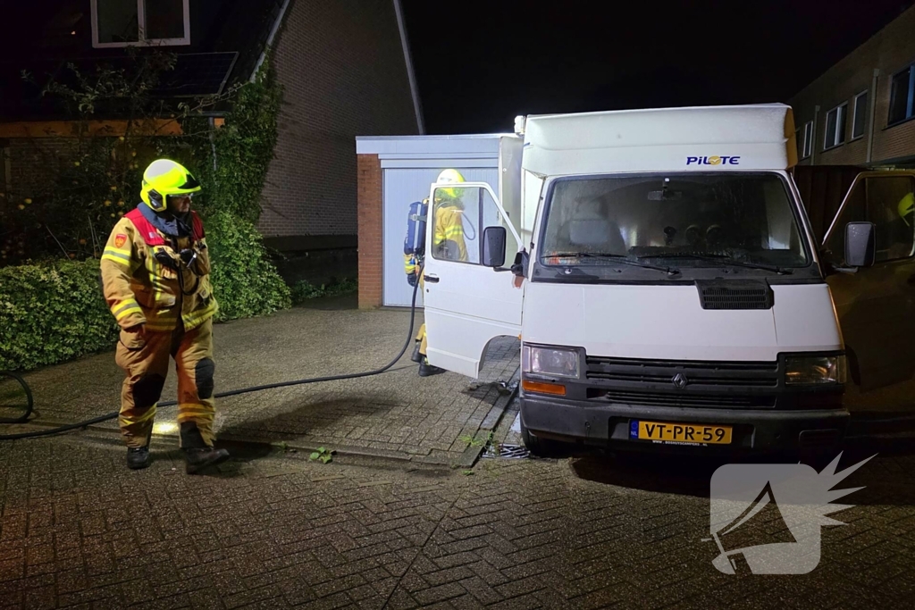 Brand in camper snel onder controle