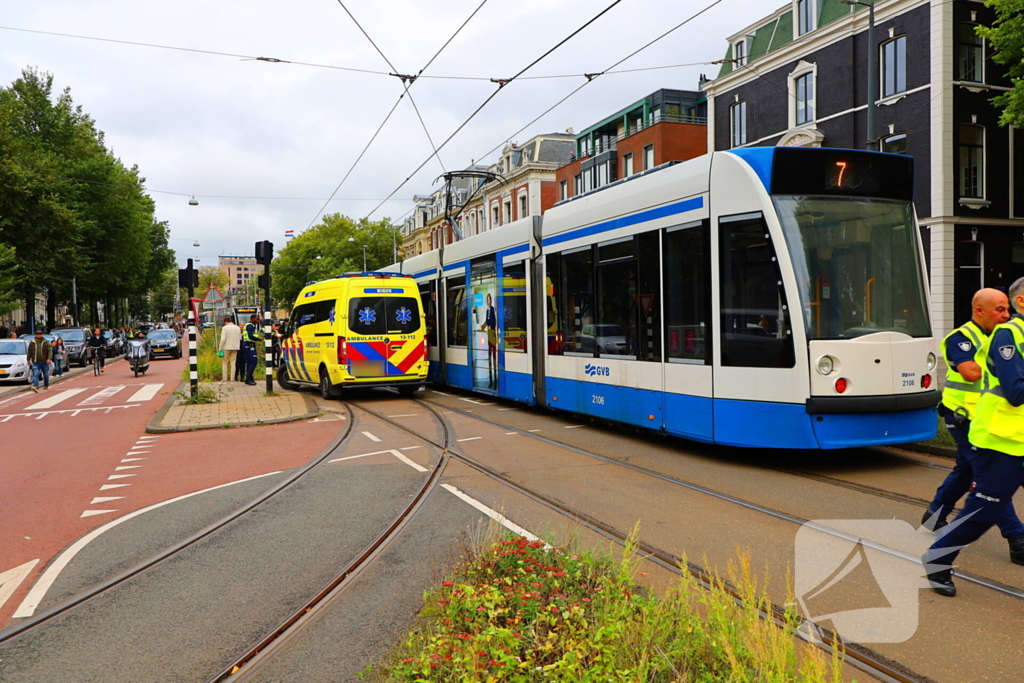 Fietser gewond na aanrijding met tram