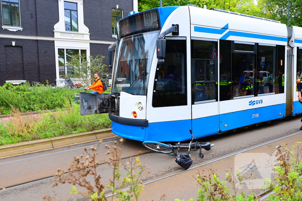 Fietser gewond na aanrijding met tram