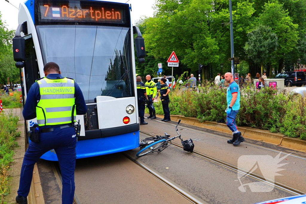 Fietser gewond na aanrijding met tram