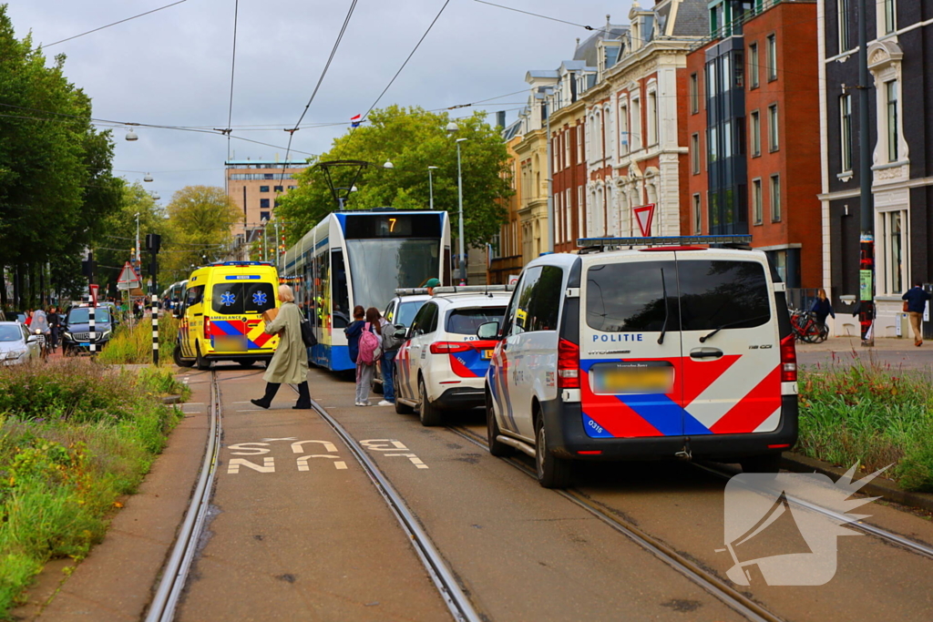 Fietser gewond na aanrijding met tram
