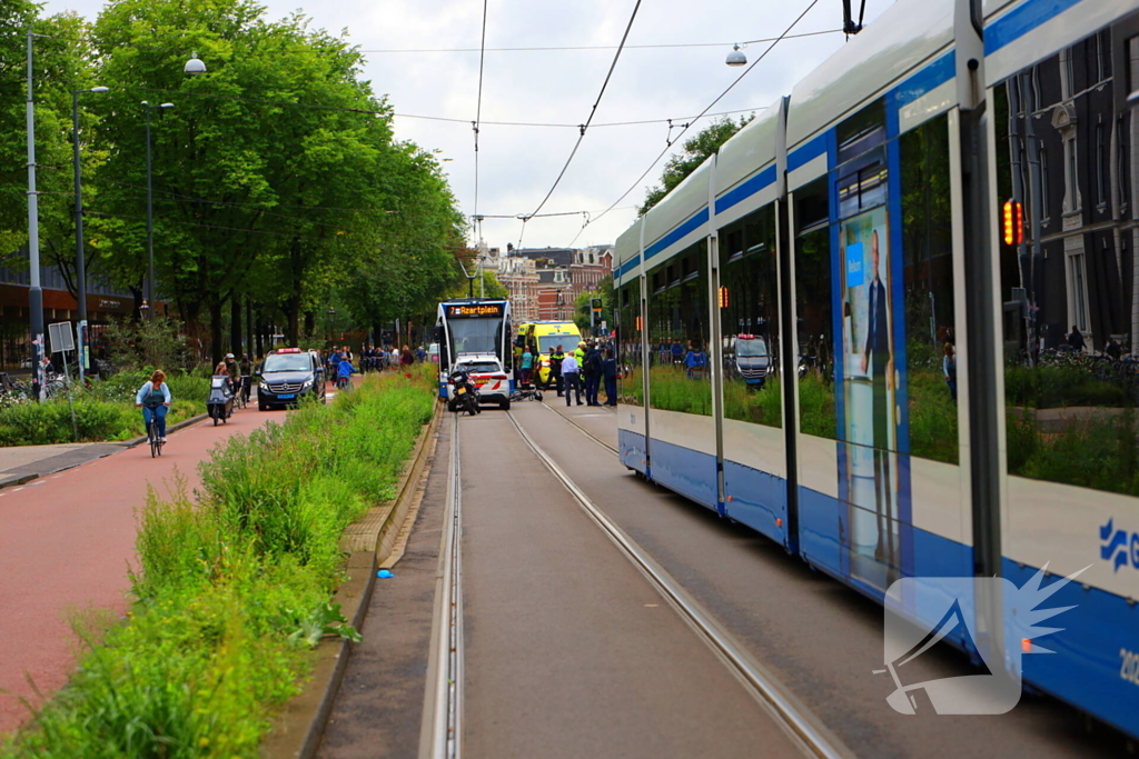 Fietser gewond na aanrijding met tram