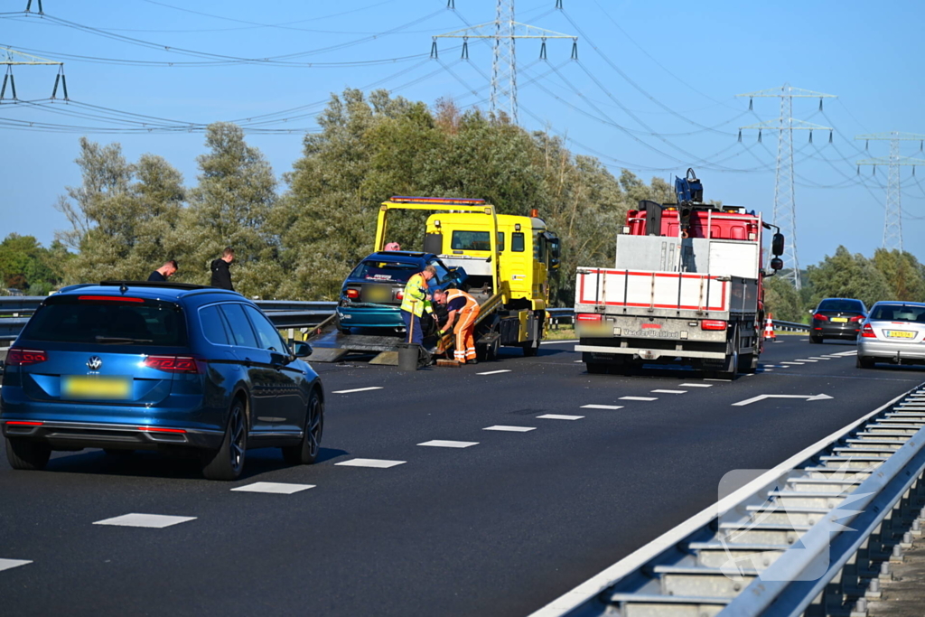 Kop-staartaanrijding veroorzaakt file