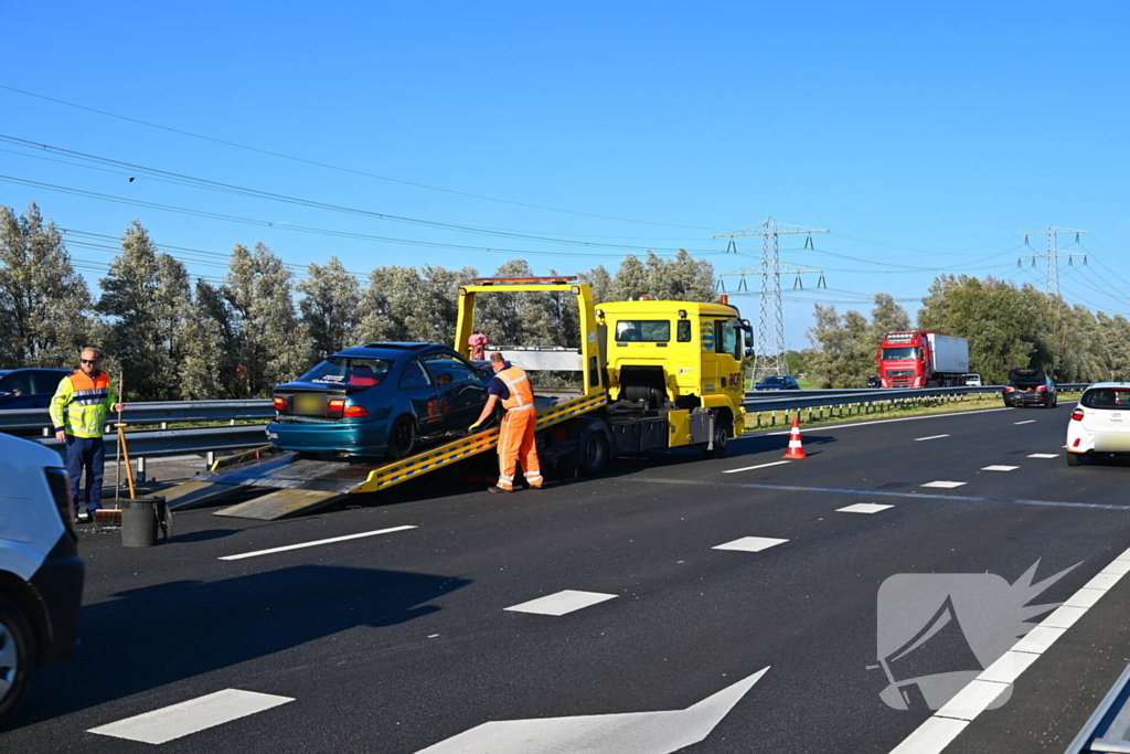 Kop-staartaanrijding veroorzaakt file