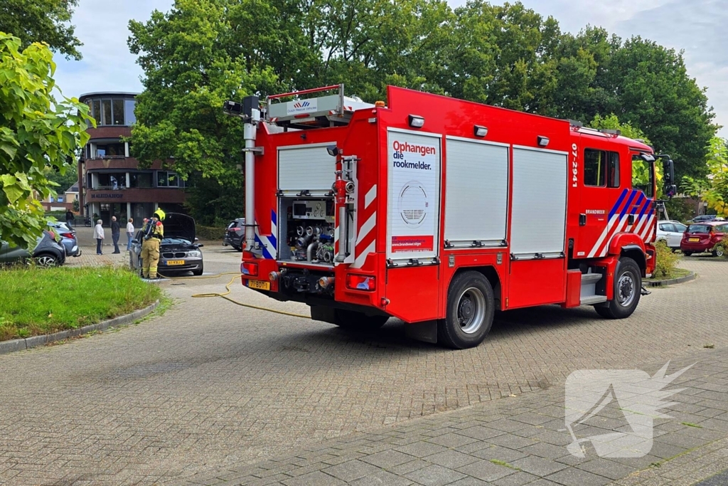 Brand in auto snel geblust