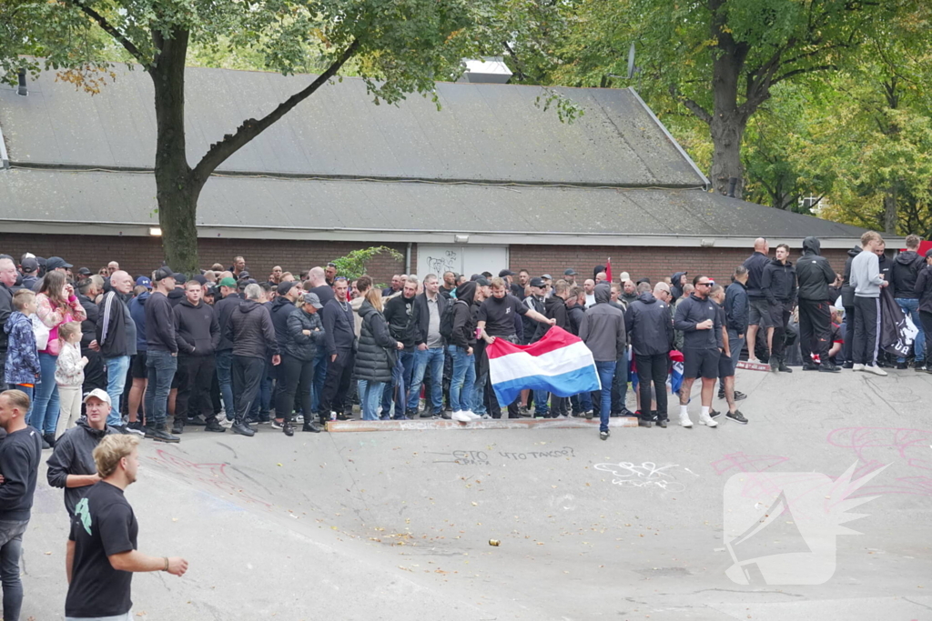 Politie en ME aanwezig bij demonstratie