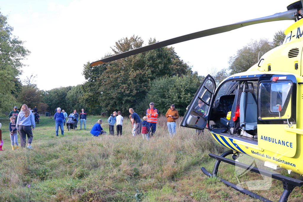 Traumahelikopter landt na medische noodsituatie