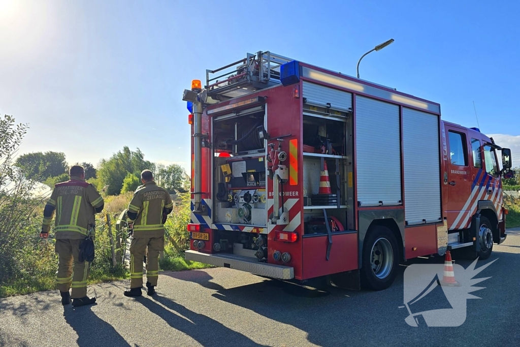 Brand in bramenstruiken zorgt voor hevige rookontwikkeling