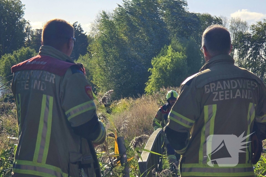 Brand in bramenstruiken zorgt voor hevige rookontwikkeling