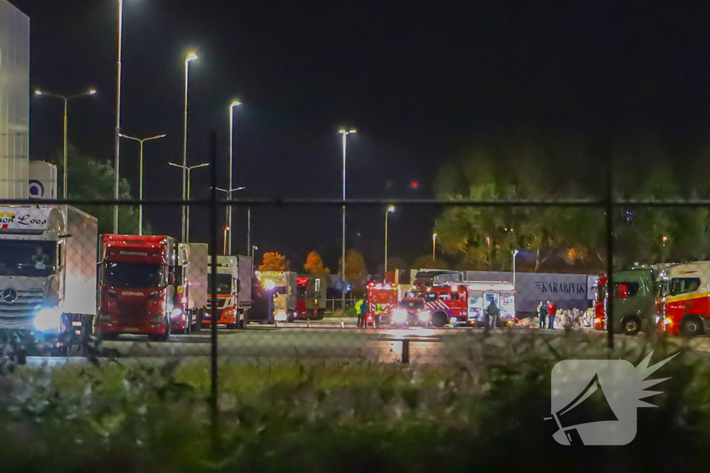 Middelbrand in distributiecentrum