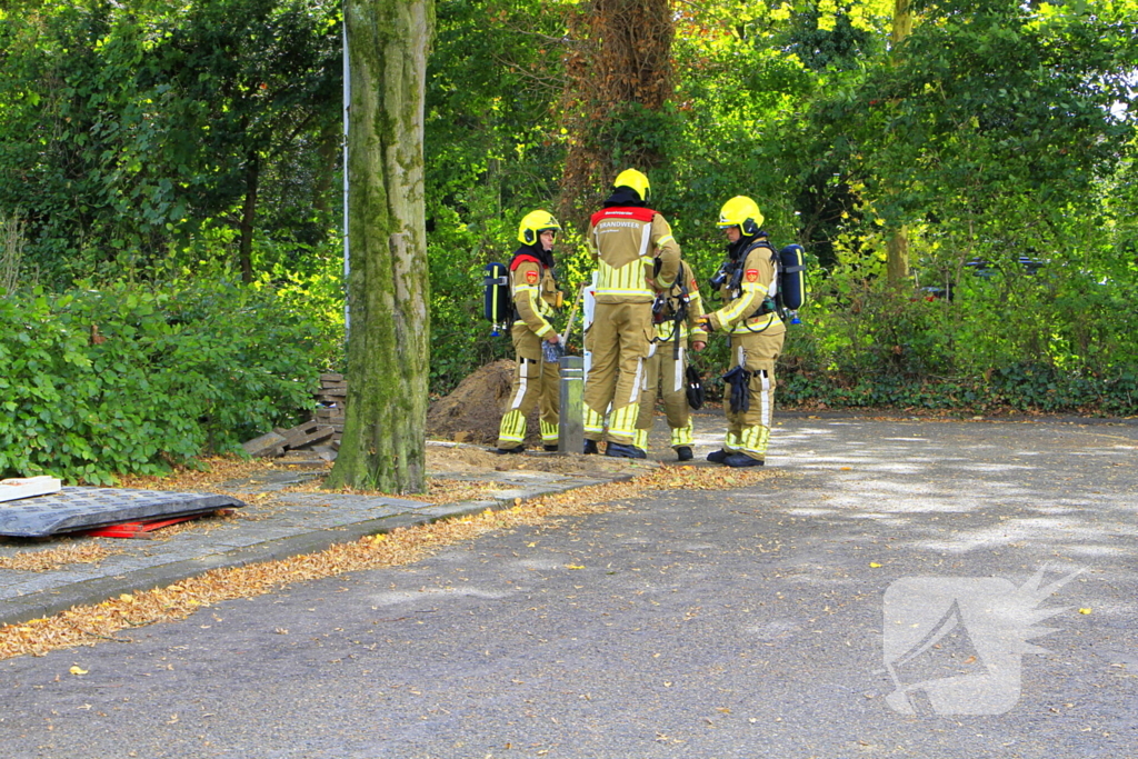 Grote gasuitstroom bij graafwerkzaamheden