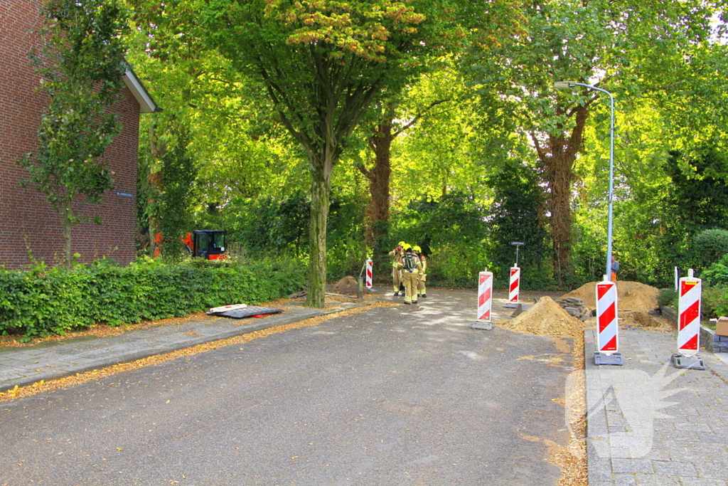 Grote gasuitstroom bij graafwerkzaamheden