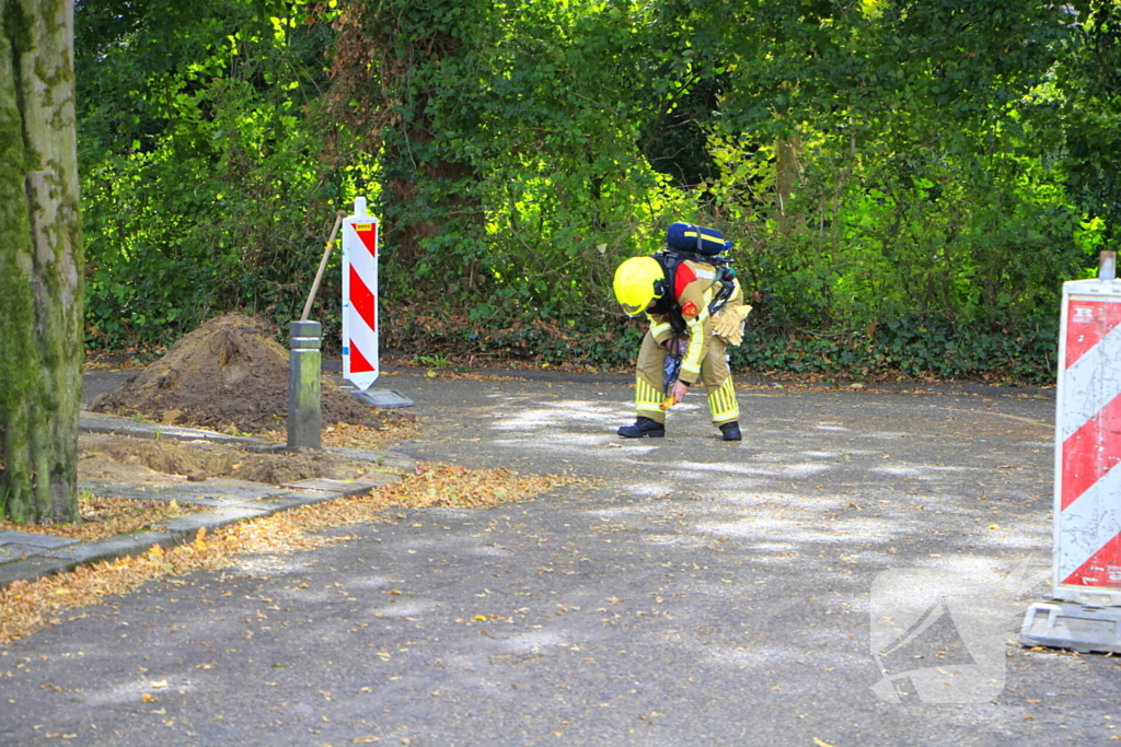 Grote gasuitstroom bij graafwerkzaamheden