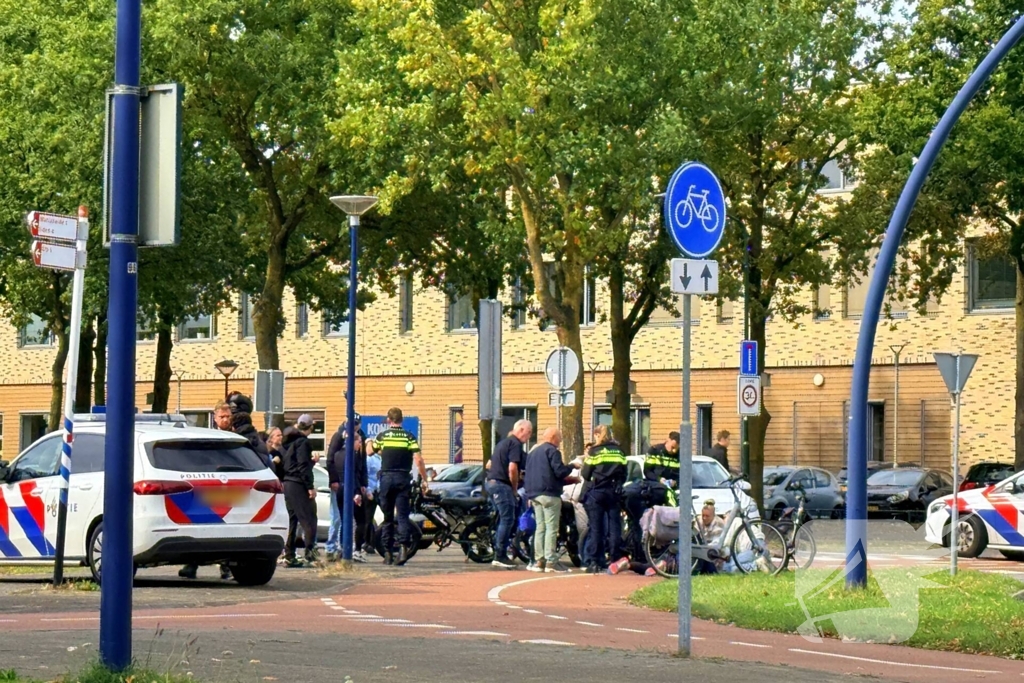 Fatbiker botst op fietser