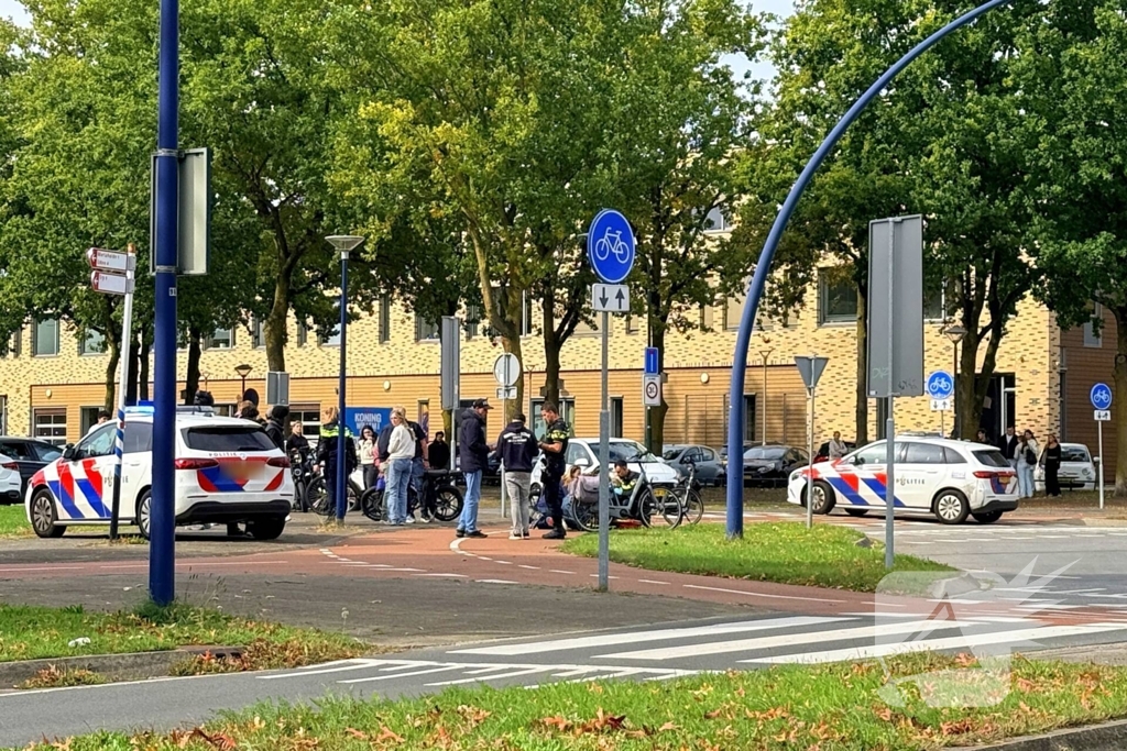 Fatbiker botst op fietser