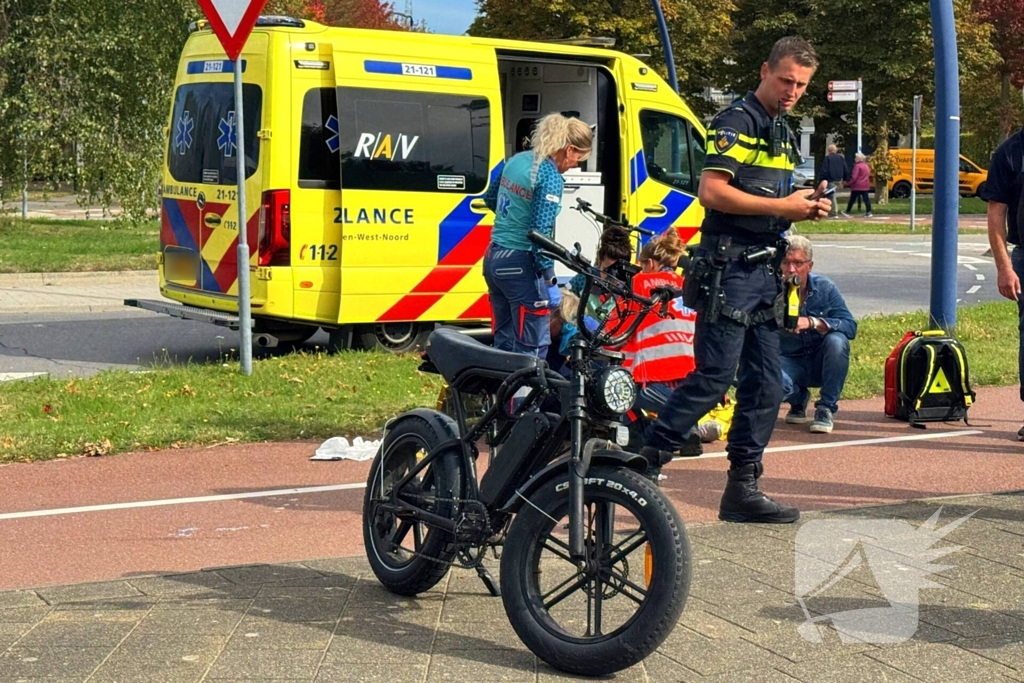Fatbiker botst op fietser