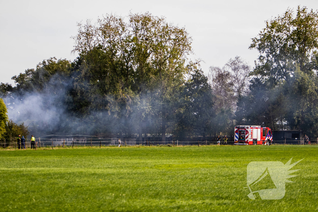 Brand in volkstuinen snel geblust